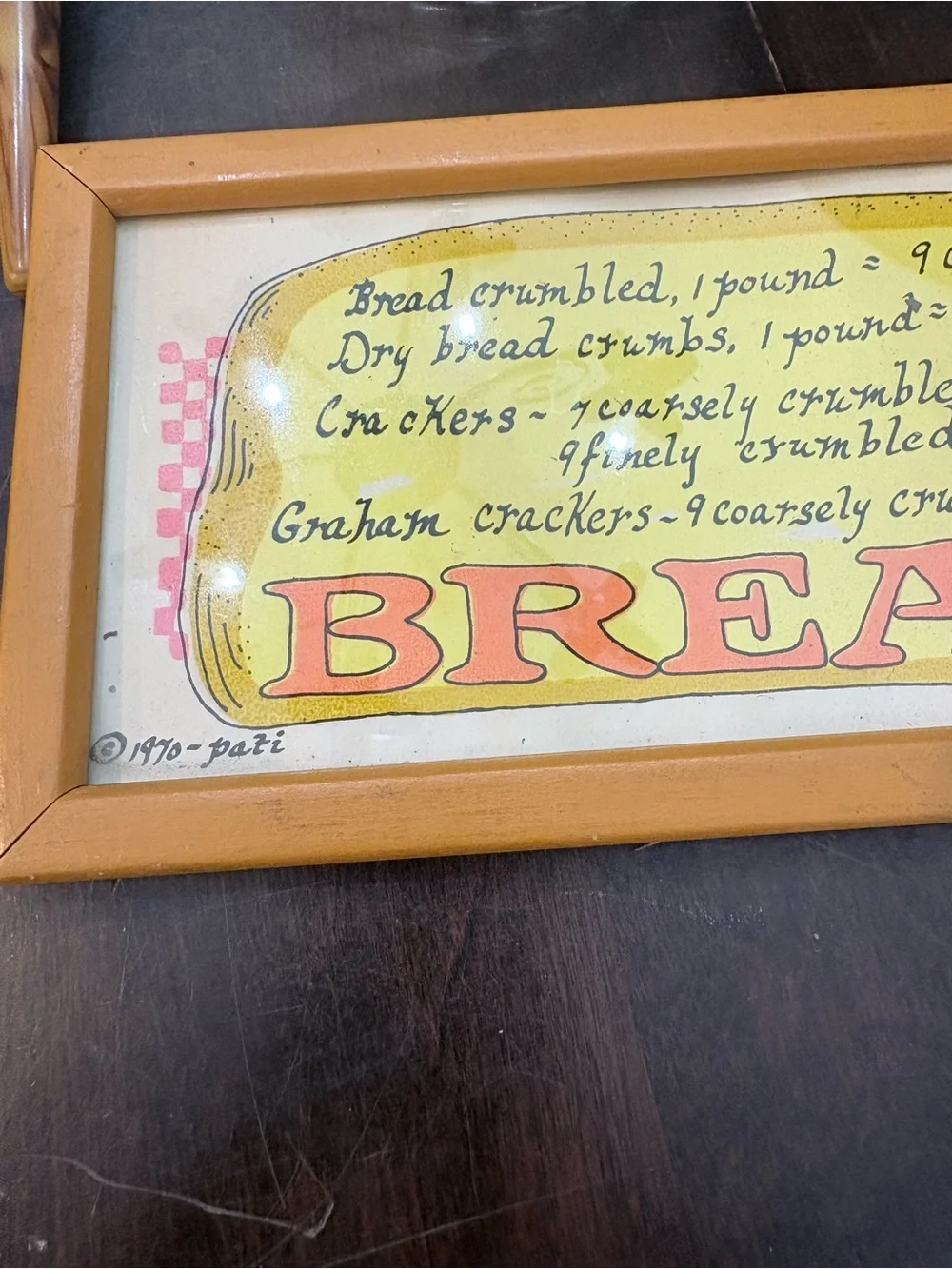 Framed Vintage 'BREAD' Kitchen Art Print